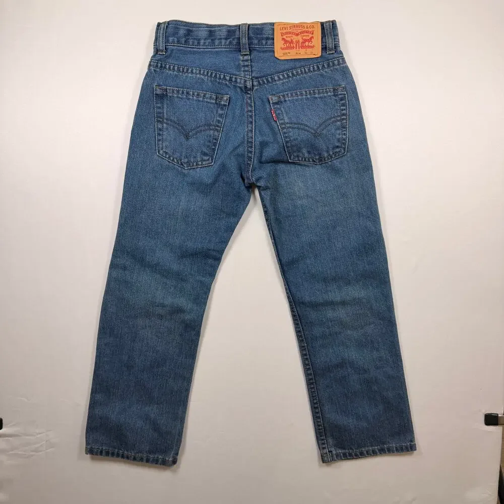Vintage Levi's 505 Regular Fit Straight Leg Jeans Orange Tab
